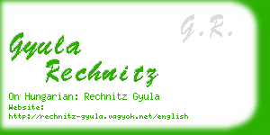 gyula rechnitz business card